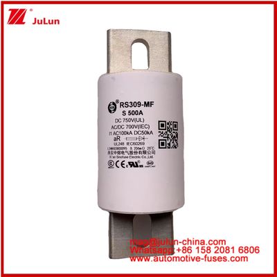 Xe điện 500A 750VDC Điện lực 800A RS309-MF S Đường ống lưu trữ năng lượng gốm và hệ thống điện Bộ sạc dây điện Thiết bị ô tô và thiết bị 50KA
