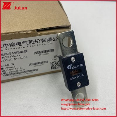 Cầu chì EV320-5C 5X 300A 125A DC70V cho Xe điện Dùng trong Ứng dụng và Giải pháp Điện ở Khu vực Bán hàng Châu Âu