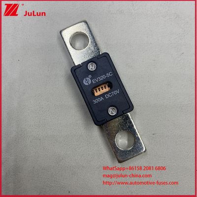 Cầu chì xe điện tiên tiến 100A DC70V EV320-5C 5X 150A 300A DC70V Sạc nhanh với vật liệu thân gốm và dòng cắt tối đa 6KA
